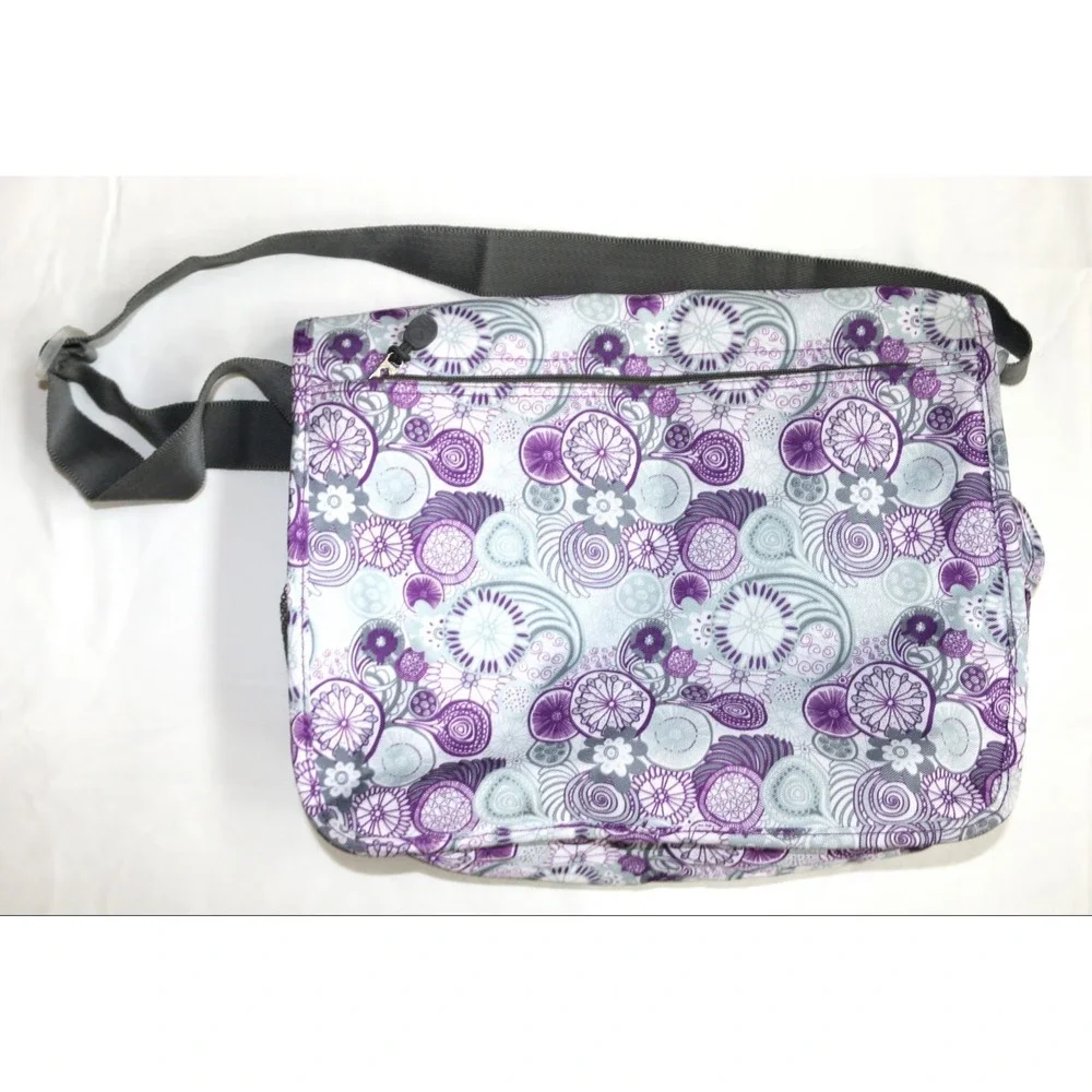 J World Purple Lemon Terry Messenger Bag SUPER CLEAN!